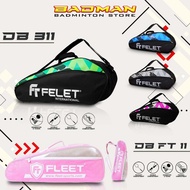 Felet Double Bagpack DB 311 Backpack 2 Zip Racket Bag Rackets Bag Badminton Raket Beg Felet Bag badm
