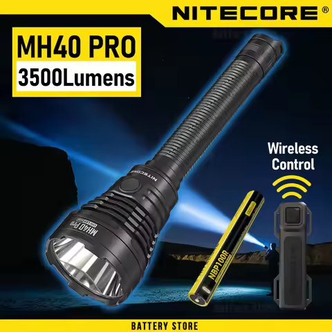 NITECORE MH40 Pro Flashlight UHi 40 LED 3500 lumens Ultra Bright Long Range Hunting flashlamp includ