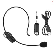 Headset All-Purpose Wireless Microphone UHF Wireless Mic Microphone System Built-in Battery with 3.5mm Plug/ 6.35mm Converter for Video Recording Vlogging Live Streaming Teaching M