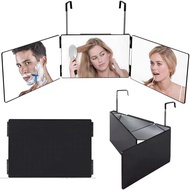 [SG stock] self cut mirror 360 mirror 3 way mirror Tri-fold Mirror Rear Foldable Full Body Hanging R