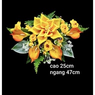 Silk flower vase for Catholic altar