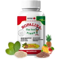 NopalinaFiberFormula|120Capsules|FlaxSeed,Psyllium,OatandWheatBran,Omega3,6&9|GutHealth&Regularity|T