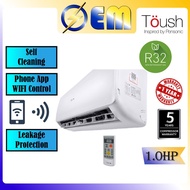 1.0HP TOUSH Z Wifi Control Smart Air Conditioner Aircond | R32 Refrigerant & Strong Air Outlet | T10