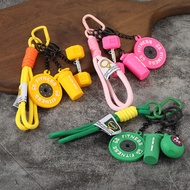 Creative Mini Fitness Barbell Piece Keychain Pendant Keychain Sports Small Pendant