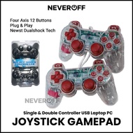 Double Joystick - Double Transparent Game Pad Blue red
