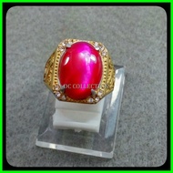CINCIN RED RUBY INDONESIA FOSIL KERANG MUTIARA SIZE KANTORAN HQ