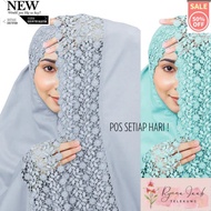 RAMADAN STATE HOT SALE TELEKUNG LACE BUNGA  TELEKUNG TRAVEL SEJUK COTTON VISCOSE EXCLUSIVE DEWASA