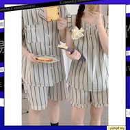 75429 Vacation Style Cotton Striped Loose Csole Women