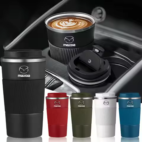 Stainless Steel Coffee Thermos Mug Car Vacuum Flask Travel Thermal Cup For Mazda 2 3 5 6 M5 Ms CX-4 