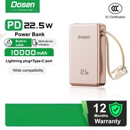 【3C Certified】Dosen Original D001 22.5W Powerbank fast charging 10000mAh 20000mAh Portable Comes wi