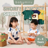 Baju Jalan Kanak 0-5 Years Kids Short Sleeve Clothing Set Baby Toddler Clothes Lengan Pendek Suit