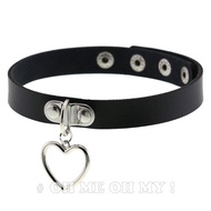 F/Trap Girl/Leather Necklace/Love Necklace/Circle Collar/Textured Leather/choker/Love Belt Necklace/