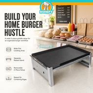 Burger Grill for home business Kuali Burger Dengan Kaki Rectangle Hot Plate Stand Set Dapur Burger 汉