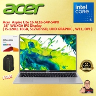 Acer Aspire Lite 16 AL16-54P-54PX 16" WUXGA Laptop Silver ( i5-120U 16GB DDR5 512GB SSD 16" IPS Inte