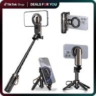 NEW - MAGIC JOHN 4-in-1 Multifunctional Magnetic Selfie Stick – 360° Rotation, Compact & Stylish, Wi