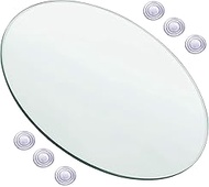 Glass Table Top Round 9mm Thick Heavy Duty Tempered 14in To 40in Clear Plate Easy Clean Heat Resista