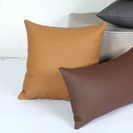 Sofa Cushion Light Luxury Pillow Layer Cowhide Modern Genuine Leather Emma Cushion Lumbar Pillow Cov