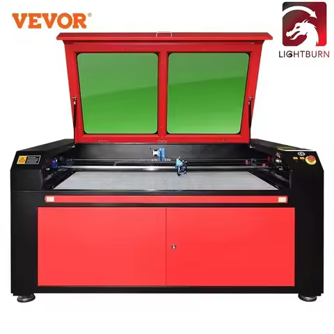 VEVOR Laser Engraver 130W Laser Engraving Machine Lightburn CO2 Laser Tube Woodworking Tools U-Disk 