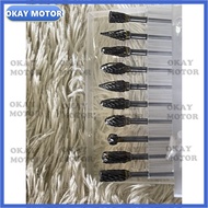 Rotary Porting Tool 10pcs Tungsten Carbide Burr 6x3mm  Mata Porting block Mata Korek head porting pi
