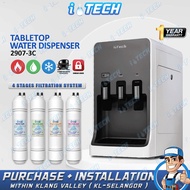 [FREE INSTALL] I-TECH Mild Alkaline Hot Normal Cold Tabletop Water Purifier Water Dispenser 2907-3C 