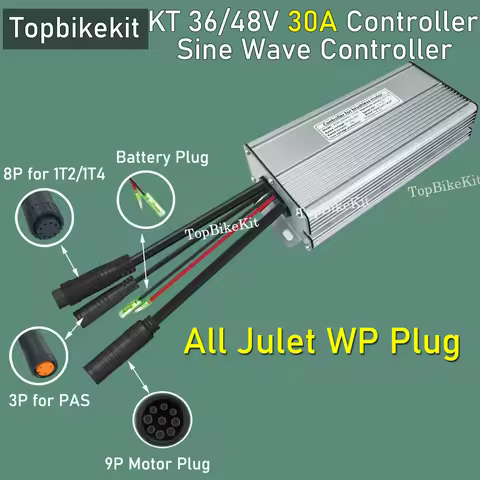 Ebike 800W-1000W Bafang Motor Controller KT 30A Sine Wave Controller KT-LCD4 Display Julet 1T2 1T4 W