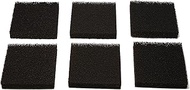 LTWHOME Compatible Carbon Foam Filter Pads Fish Tank Fit For Juwel Standard/Bioflow 6.0 (Pack Of 6)