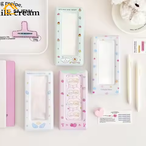 Cute Life 4 Cut Photo Collection Book Star Minimalist Sstyle Idol Photocard Storage Album 4 Grid Car