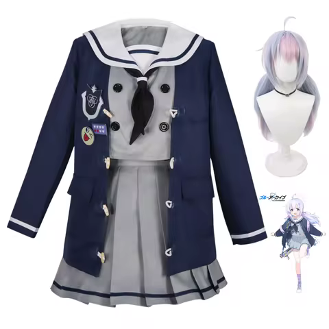 Uzawa Reisa Blue Archive Cosplay Costume Wig Set School Uniform Magical Girl