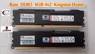 Ram Kingston Hyper DDR3 / 8GB 4x2 Bus1600 Kingston // มีซิ้ง // มีประกัน JIB