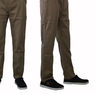 Chinos Pants Guys Long Rubber Waist Rip Drawstring