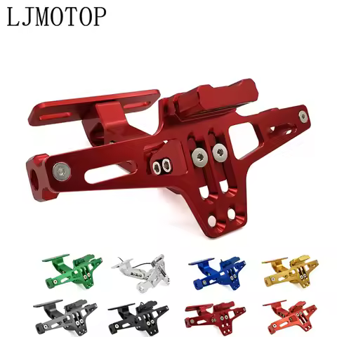 CNC Motorcycle License Plate Frame Mount Holder Bracket & LED For yamaha aerox155 mt03 aerox 155 yz 