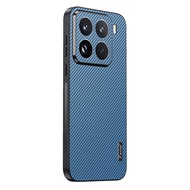 Ốp mỏng kết cấu sợi Carbon cho Xiaomi 15 15S 14 13 Pro vỏ chống vân tay chống trượt