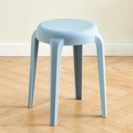日本暢銷 - （天藍色）簡易可堆疊圓凳 木椅 木凳