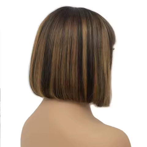 180D Pixie Cut Wigs 1b/27 Human Hair Ombre Pixie Wigs for Black Women 100% Human Hair Short Wigs Mac