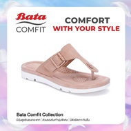 Bata Comfit บาจา คอมฟิต รองเท้าแตะผู้หญิง รองเท้าเพื่อสุขภาพ รองเท้าแตะแบบหนีบ สูง 1 นิ้ว สำหรับผู้หญิง รุ่น Susan สีชมพู 6715188