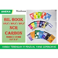BILL BOOK/ Cash Book / 1PLY / 2PLY / 3PLY  (89mm X 127mm) 1SET (10PCS)