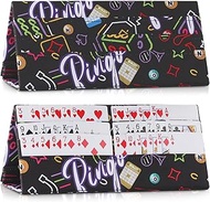 2PCS Playing Card Holder for Poker, Bridge & Canasta, Foldable 6-Slot Organizer for Bingo Pull Tabs 