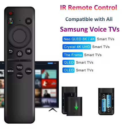 Replacement Remote Control for Samsung Smart TVs, IR Remote Control for Samsung Neo QLED 8K/4K Smart