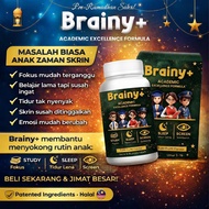BRAINY+ Anak Tenang & Fokus Belajar dengan Saffron, Inulin, Lutein, Phosphatidylserine & Monk Fruit 