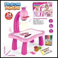 Children Painting Projector Toy Art Drawing Board Table Desk Educational Toy Drawing Pad for Kids