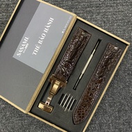 D51. Dây đồng hồ CHỐT THÔNG MINH Da Cá Sấu Gai Tay GỒM : 1 DÂY + 1 KHÓA TẶNG 1 HỘP 2 CHỐT THÔNG MINH