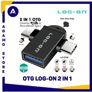 Log-On OTG 2in1 Micro & Type-C LO-OT09 Converter USB 3.0