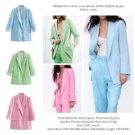 35622 Women's Blazer Linen Blazer Formal Blazer Office Work Suit