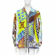 VERSACE 2020 Runway Pop Temple print nylon windbreaker shirt jacket IT48 M