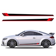 Car Side Stripe Taffle Sticker Vinyl Graphic Trims Car Accessories for Audi TT RS MK2 8J Coupe MK3 8