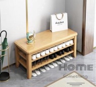 HOME Something - 日式橡木系列換鞋凳 多層鞋架*60/80/100/120cm - HS06810_WD_D