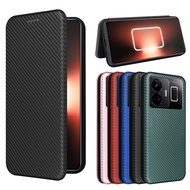 Luxury Carbon Fiber PU Leather Casing Realme GT Neo 5 Neo5 5G Magnetic Flip Cover Realme GT3 5G Wallet Case Card Holder Stand