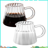 2 Pcs Glass Pitcher, Wave Shaped Glass Creamer Pitcher, Glass Tea Pitcher, Coffee Milk Creamer Pitch