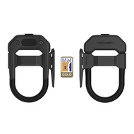HIPLOK DXF LOCK WITH FRAME CLIP HARDENED STEEL SHACKLE UNIQUE CLIP WITH 3 CODED KEY INCLUDED  14mm x