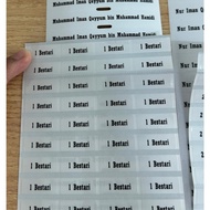 Transparent Sticker Name (22mm x 0.8mm) / Book Sticker / Waterproof Sticker / Sticker Nama